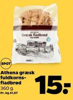 Netto Athena græsk fuldkorns- fladbrød tilbud