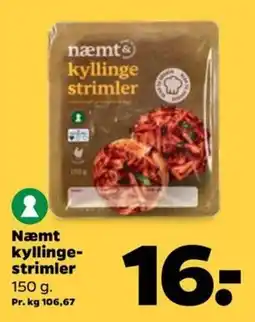 Netto Næmt kyllinge- strimler tilbud