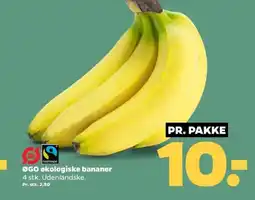 Netto ØGO økologiske bananer tilbud