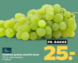 Netto Premieur grønne stenfrie druer tilbud