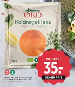MENY GRØN BALANCE Økologisk koldrøget laks i skiver tilbud
