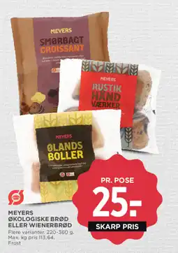 MENY MEYERS Økologiske brød eller wienerbrød tilbud