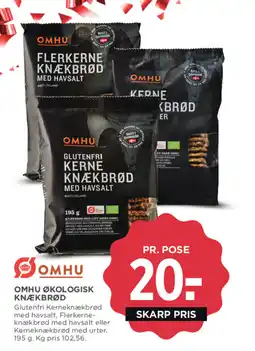MENY OMHU Økologisk knækbrød tilbud