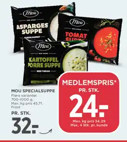 MENY MOU Specialsuppe tilbud