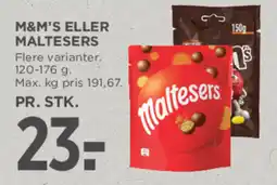 MENY M&m's eller maltesers tilbud