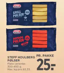 MENY STEFF Houlberg pølser tilbud