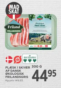 MENY Flæsk i skiver af dansk økologisk frilandsgris tilbud