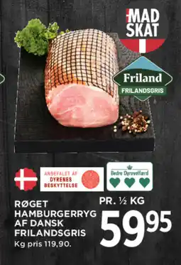 MENY Røget hamburgerryg af dansk frilandsgris tilbud