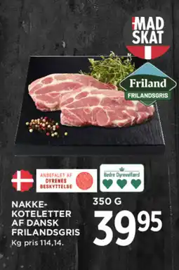 MENY Nakke- koteletter af dansk frilandsgris tilbud