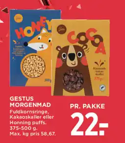 MENY GESTUS Morgenmad tilbud