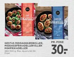 MENY GESTUS Middagskødboller, middagsfrikadeller eller minifrikadeller tilbud