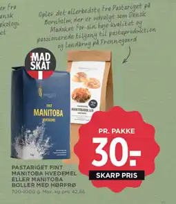 MENY Pastariget fint manitoba hvedemel eller manitoba boller med hørfrø tilbud