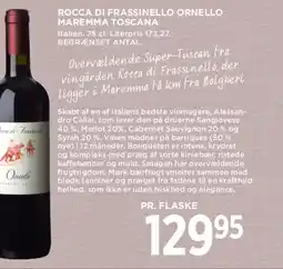 MENY Rocca di frassinello ornello maremma toscana tilbud