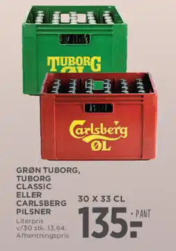 MENY Grøn tuborg, tuborg classic eller carlsberg pilsner tilbud