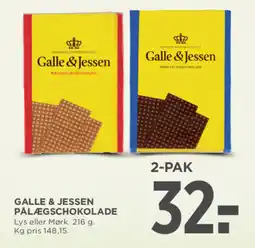 MENY GALLE & JESSEN Pålægschokolade tilbud