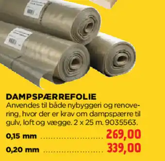 jem & fix Dampspærrefolie tilbud