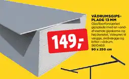 jem & fix Vådrumsgips- plade 13 mm tilbud