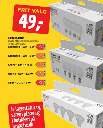 jem & fix Led-pære tilbud