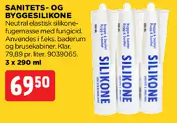 jem & fix Sanitets- og byggesilikone tilbud