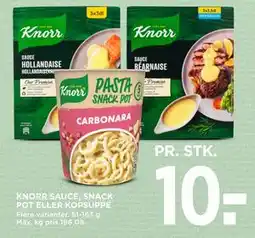 MENY KNORR SAUCE, SNACK POT ELLER KOPSUPPE, DKK 10 tilbud