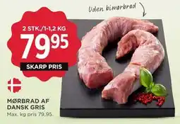 MENY MØRBRAD AF DANSK GRIS, DKK 79.95 tilbud