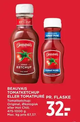 MENY BEAUVAIS TOMATKETCHUP ELLER TOMATPURÉ, DKK 32 tilbud