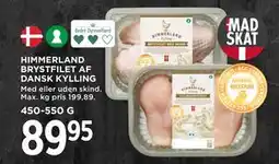 MENY HIMMERLAND BRYSTFILET AF DANSK KYLLING, DKK 89.95 tilbud