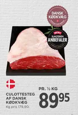 MENY CULOTTESTEG AF DANSK KØDKVÆG, DKK 89.95 tilbud