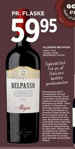 MENY ALLEGRINI BELPASSO, DKK 59.95 tilbud