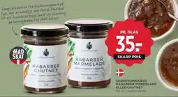 MENY SANDERUMGAARD RABARBER MARMELADE ELLER CHUTNEY, DKK 35 tilbud