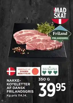 MENY NAKKE‑ KOTELETTER AF DANSK FRILANDSGRIS, DKK 39.95 tilbud
