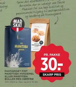 MENY PASTARIGET FINT MANITOBA HVEDEMEL ELLER MANITOBA BOLLER MED HØRFRØ, DKK 30 tilbud