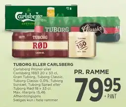 MENY TUBORG ELLER CARLSBERG, DKK 79.95 tilbud