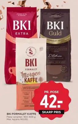MENY BKI FORMALET KAFFE, DKK 42 tilbud