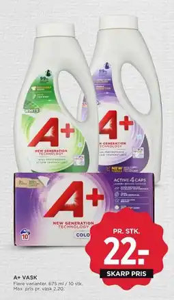 MENY A+ VASK, DKK 22 tilbud