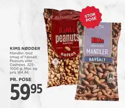 MENY KIMS NØDDER, DKK 59.95 tilbud