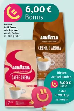 REWE DE Lavazza Caffè Crema oder Espresso tilbud