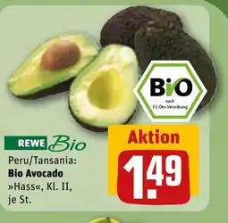 REWE DE REWE Bio Peru/Tansania: Bio Avocado >>Hass<<, Kl. II, je St. tilbud
