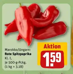REWE DE Marokko/Ungarn: Rote Spitzpaprika Kl. I, tilbud