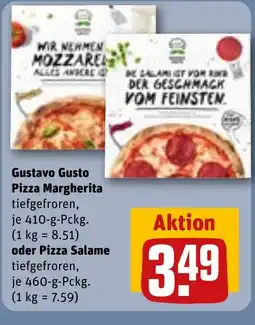 REWE DE Gustavo Gusto Pizza Margherita tiefgefroren tilbud