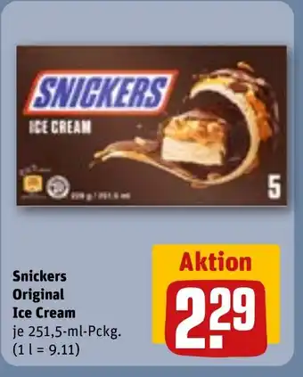 REWE DE Snickers Original Ice Cream tilbud