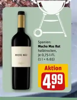 REWE DE Spanien: Mucho Mas Rot halbtrocken, tilbud