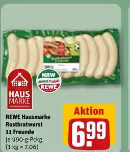 REWE DE REWE Hausmarke Rostbratwurst 11 Freunde tilbud