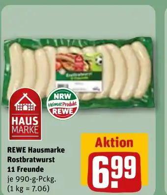 REWE DE REWE Hausmarke Rostbratwurst 11 Freunde tilbud