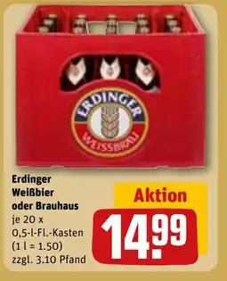 REWE DE Erdinger Weißbier oder Brauhaus tilbud