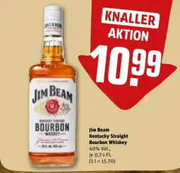 REWE DE Jim Beam Kentucky Straight Bourbon Whiskey tilbud