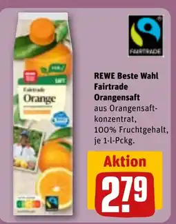 REWE DE REWE Beste Wahl Fairtrade Orangensaft tilbud