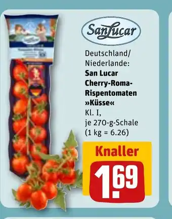 REWE DE Deutschland/ Niederlande: San Lucar Cherry-Roma- Rispentomaten tilbud