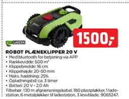 jem & fix GARDEN ROBOT PLÆNEKLIPPER 20 V tilbud