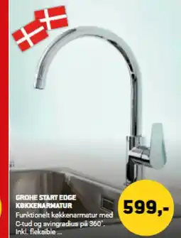 XL-BYG GROHE START EDGE KØKKENARMATUR tilbud